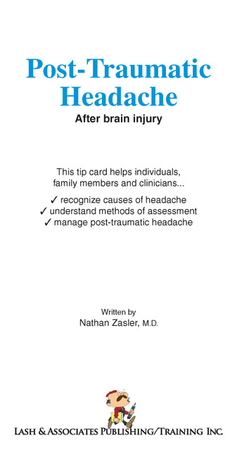 Post Traumatic Headache Post Traumatic Headache
