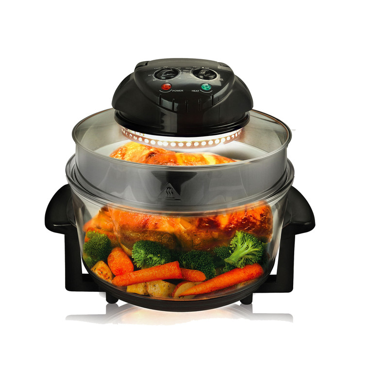 MegaChef Multipurpose Countertop Halogen Oven Air Fryer/Rotisserie/Roaster in Black D970-MCAI-860B
