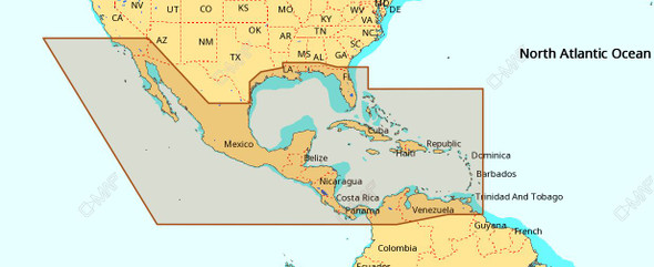 C-MAP NA-M027 Max Wide microSD Central America and Caribbean M-NA-M027-MS