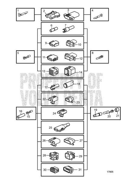Volvo Penta Cable Terminal - Volvo Penta (969831)