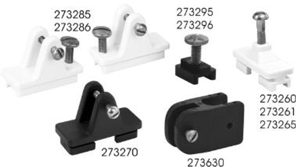 Sea Dog Marine Nylon Side .85 Track Mount Hinge - Sea-Dog Line - 273261 (273261-1)