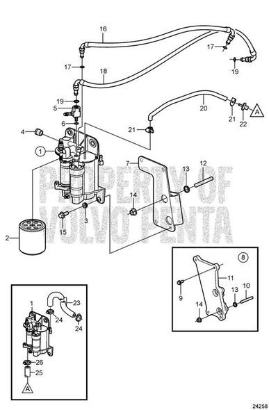 Volvo Penta Fuel Pipe Volvo Penta - Volvo Penta (3860211)