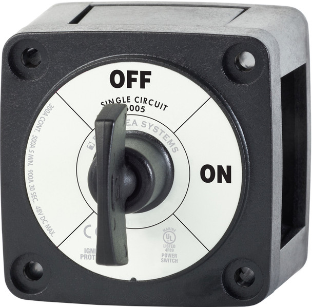Blue Sea M-Series Battery Switch On/Off Black with Key 6005200-BSS