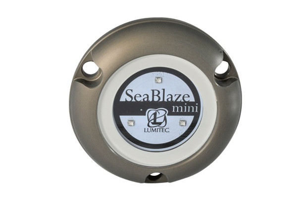 Lumitec Seablaze Mini White LED Underwater Light Brushed Finish 12/24v 2-Pack 101245