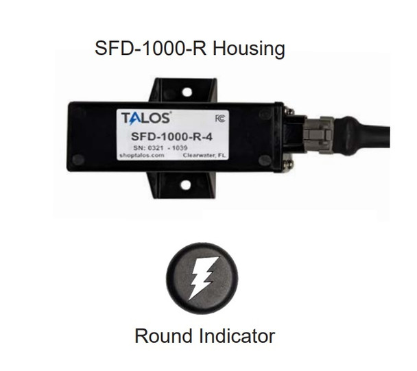 Talos SFD1000R Black Round Flush Mount Lightning Detector with 3ft Cable 1515