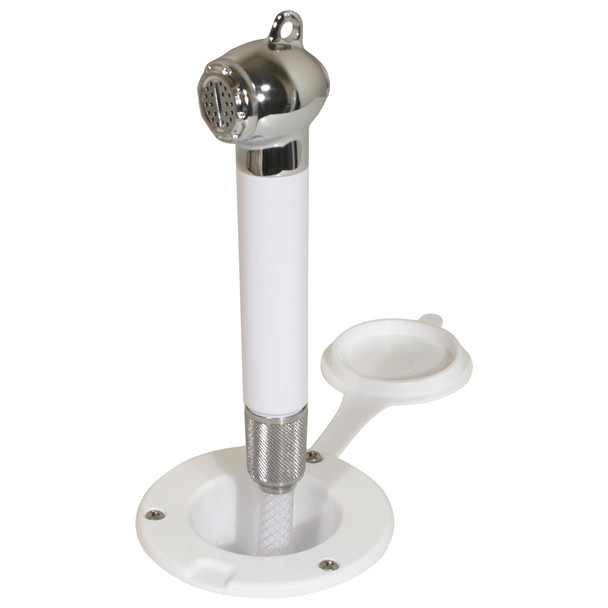 Scandvik Recessed Transom Shower w/6&#39; Hose - White 10055P