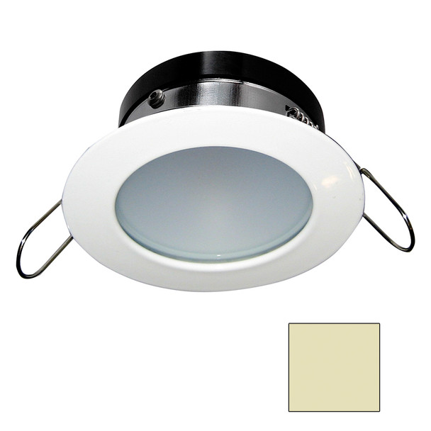 i2Systems Apeiron A1110Z - 4.5W Spring Mount Light - Round - Warm White - White Finish A1110Z-31CAB