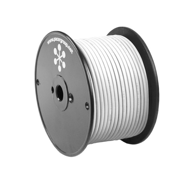 Pacer White 8 AWG Primary Wire - 100&#39; WUL8WH-100