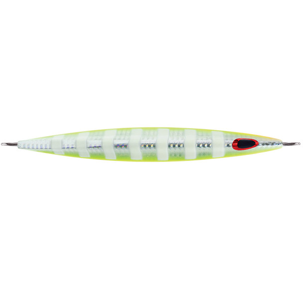 Williamson Kensaki 220 Jig - 6.75" - 7.75oz - UV Chartreuse Glow Zebra KSJ220UVCGZ