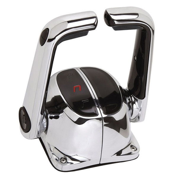 Uflex&nbsp;Twin Lever Top Mount Control w/Neutral Lock &amp; Trim Switch - Chrome B502CHT/L