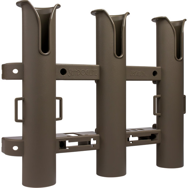 Sea-Dog Triple Threat Three Pole Rod Holder - Flat Dark Earth 325034-1
