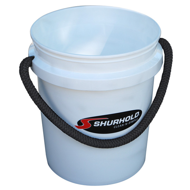 Shurhold World&#39;s Best Rope Handle Bucket - 5 Gallon - White 2451
