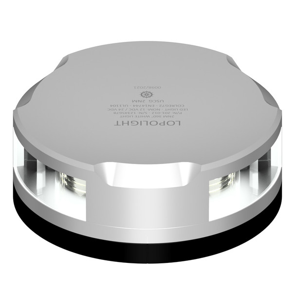 Lopolight 360-Degree Anchor Light - 2NM - Silver Housing w/FB Base 201-012-FB