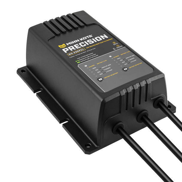 Minn Kota On-Board Precision Charger MK-230 PCL 2 Bank x 15 AMP LI Optimized Charger 1832304