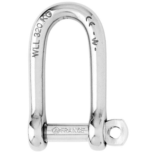 Wichard Self-Locking Long D Shackle - Diameter 6mm - 1/4" 01213