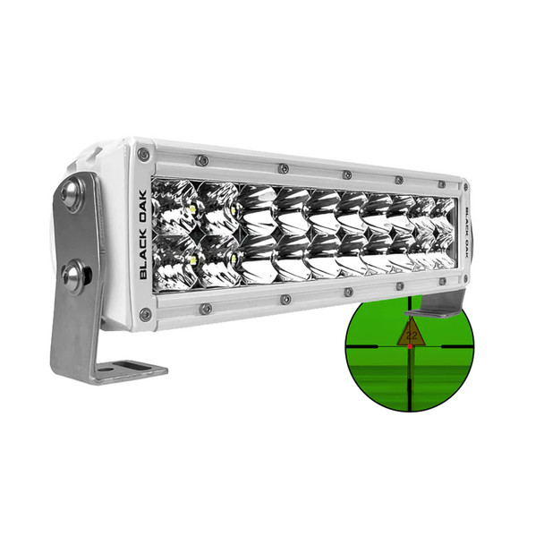 Black Oak Pro Series 3.0 10" 850nm Infrared Marine LED Double Row Light Bar - Combo Optics - White Housing 10MIR-850