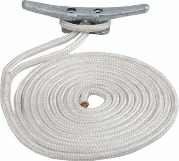 Sea Dog Marine Double Braid Nylon Line 3/8X25' White (302110025Wh-1)