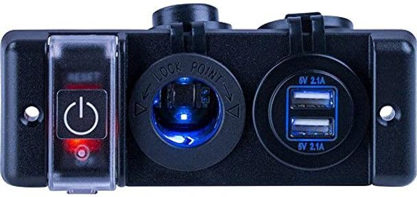 Sea Dog Marine Usb And 12V Power Skt Panel (426506-1)