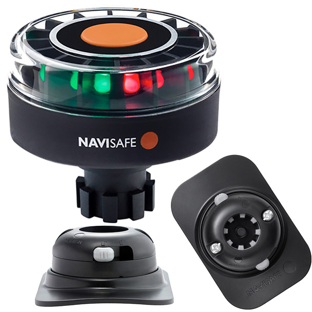 Navisafe Navilight Tricolor 2NM w/Navibolt Base &amp; RIB Mount - Black 342KIT2