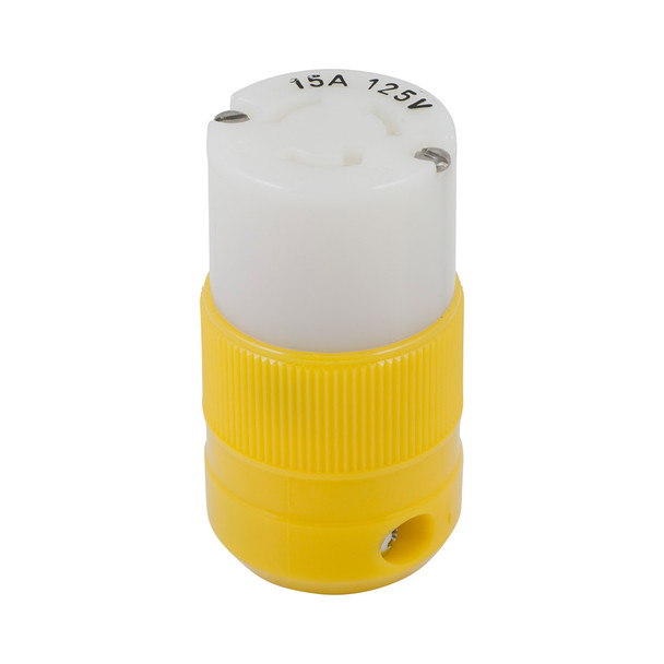 Marinco Locking Connector - 15A, 125V - Yellow 4731CR