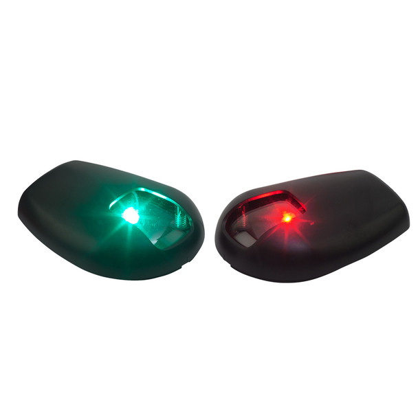 Sea-Dog Black Side Mount LED Navigation Lights - 1 NM - Port &amp; Starboard 400078-1