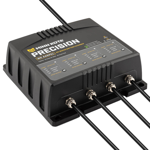 Minn Kota On-Board Precision Charger MK-440 PCL 4 Bank x 10 AMP LI Optimized Charger 1834401