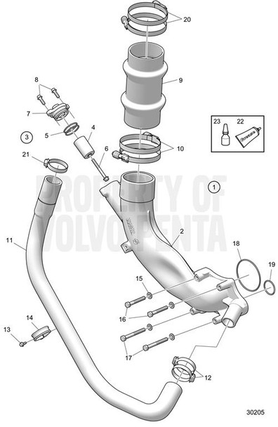 Volvo Penta Mounting Kit - Volvo Penta (22303438)