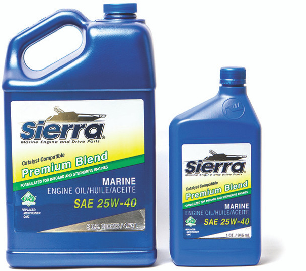 Sea Star Solutions Ctlst Oil 25W40 Mineral 5 Quart - Sierra Marine Engine Parts (18-9400Cat-4)