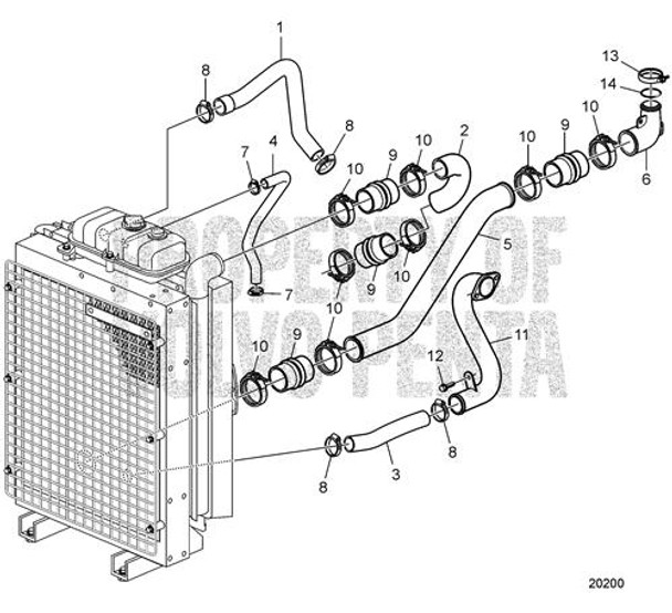 Volvo Penta Charge Air Pipe(V2) - Volvo Penta (3836401)