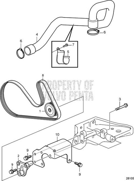 Volvo Penta V-Ribbed Belt - Volvo Penta (22352491)