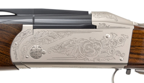NEW Krieghoff Vintage Scroll Nickel K-80 Receiver & Iron ONLY - 139973R