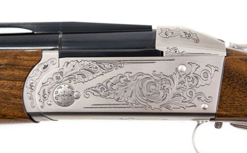 NEW Krieghoff Vintage Scroll Nickel K-80 Receiver & Iron ONLY - 140176R