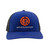 dK Royal Blue Richardson Hat with Black Back and Orange Logo