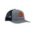 dK Grey Richardson Hat with Black Back and Orange Logo