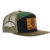 dK Army Green 7 Panel Trucker Hat