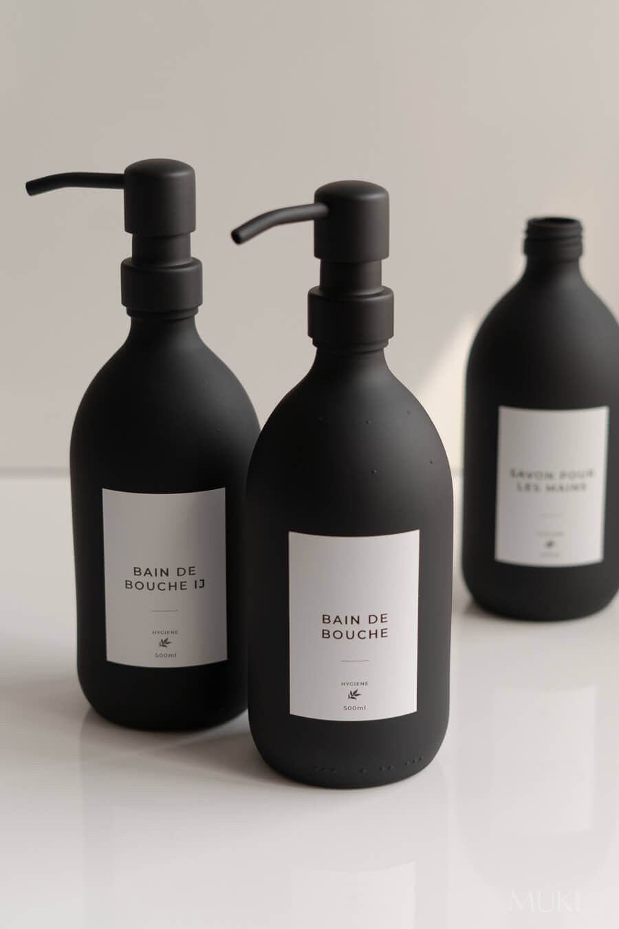 Distributeur de savon professionnel en verre - hôtels, Airbnb & gîtes