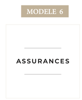 Modèle 6 d'étiquette de classeur, exemple imprimé avec le mot ASSURANCES