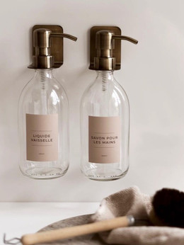 Distributeur de savon mural en verre