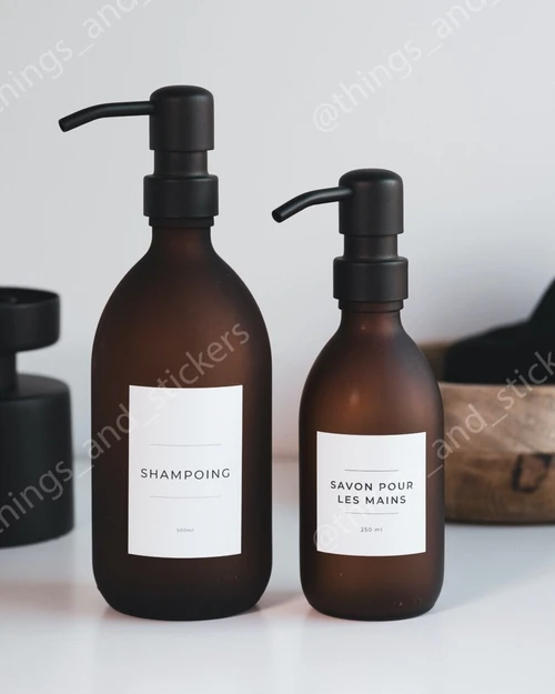 Distributeur de savon en verre givré ambré