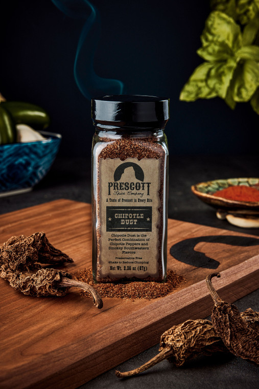 Prescott Spice Company Chipotle Dust is the perfect combination of chipotle peppers and other smokey southwestern flavors