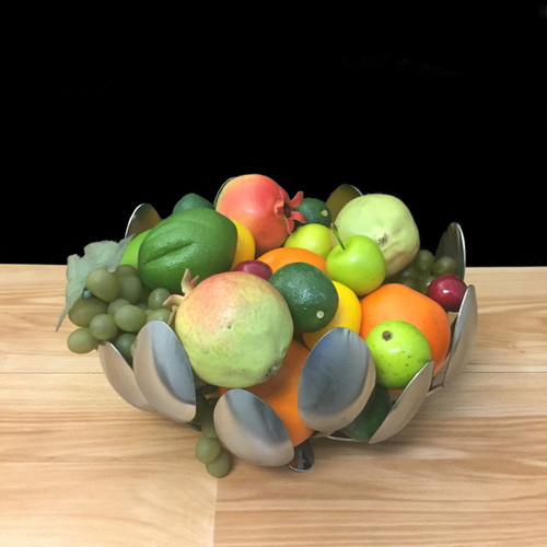 ★Vtg★Fruit Bowl Vintage Metal Swirling Metal Fruit Bowl Basket Mcm Art 13