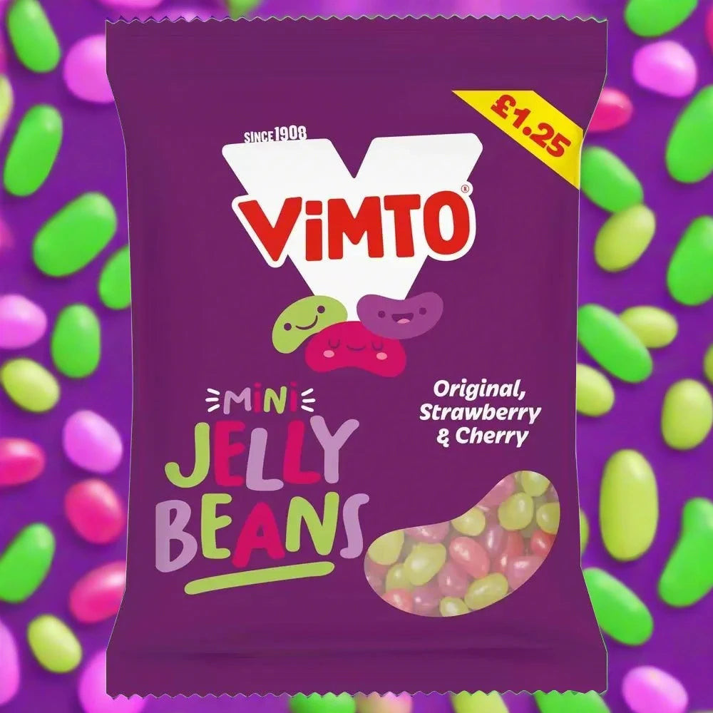 Vimto Mini Jelly Beans Bag 110g Cinema Snacks