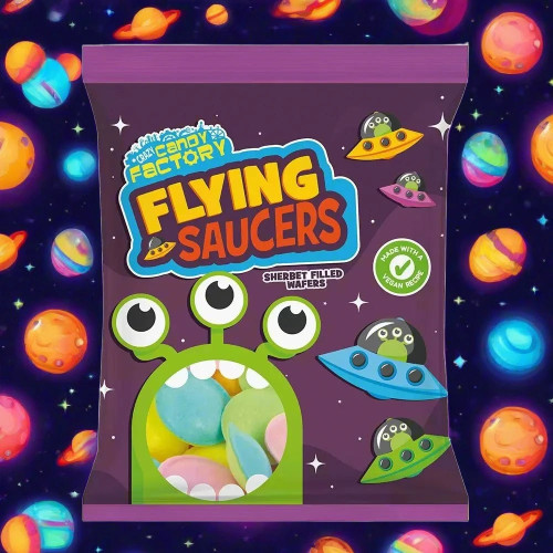 Crazy Candy Factory Flying Saucers Bag 35g Crazy Candy Factory Flying Saucers Bag 35g