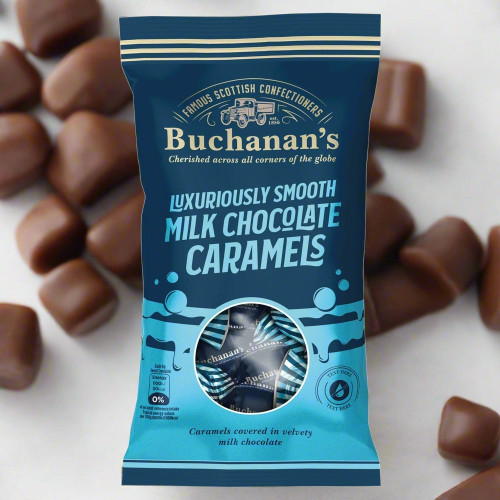 Buchanan's Luxuriously Smooth Milk Chocolate Caramels Bag 110g Buchanan's Luxuriously Smooth Milk Chocolate Caramels Bag 110g