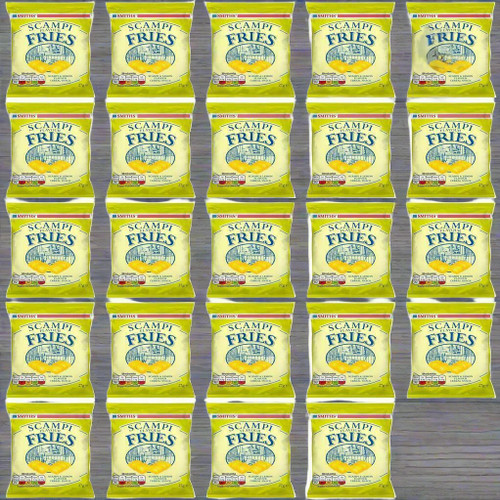 Smiths Scampi Fries 24 x 27g – Crunchy Pub Snack with Lemon & Scampi Flavour