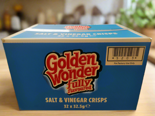 Golden Wonder Salt and Vinegar Crisps 32.5g 32 Pack Golden Wonder Salt and Vinegar Crisps 32.5g 32 Pack