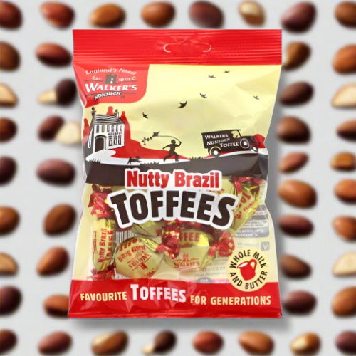 Walker's Nonsuch Nutty Brazil Toffees Bag 150g Walker's Nonsuch Nutty Brazil Toffees Bag 150g