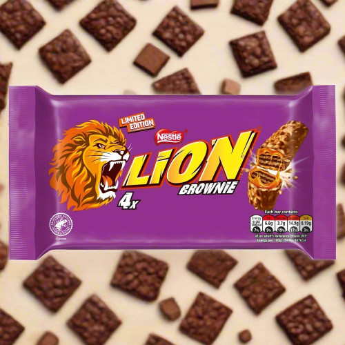 Lion Brownie Milk Chocolate Bar Multipack 30g 4 Pack - Buy at Cinema Snacks, Snacking World
