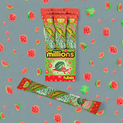 Millions Limited Edition Watermelon Tubes 55g - Buy at Cinema Snacks, Snacking World