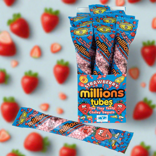 Millions Strawberry Tube 55g - Buy at Cinema Snacks, Snacking World